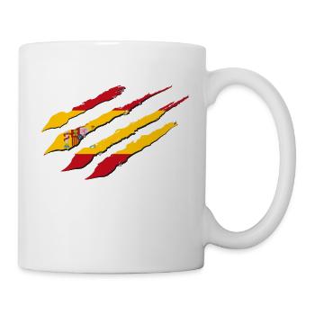 Spanien Flagge Kratzer Spanische Fahne Krallen - Tasse - Weiß - Rechts