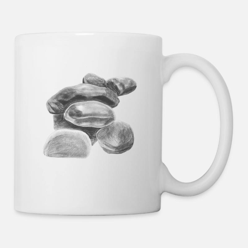 Steine - Tasse - Weiß