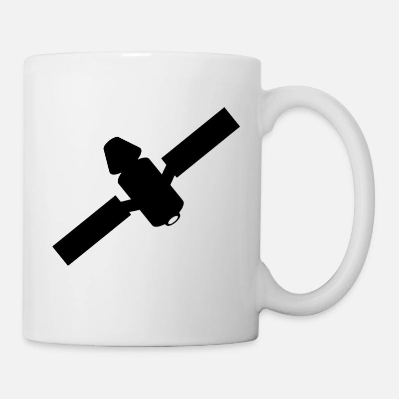 satellite dans le monde - Mug blanc - blanc