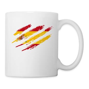 Espagne Drapeau Rayures Drapeau espagnol Griffes - Mug blanc - blanc - Droite
