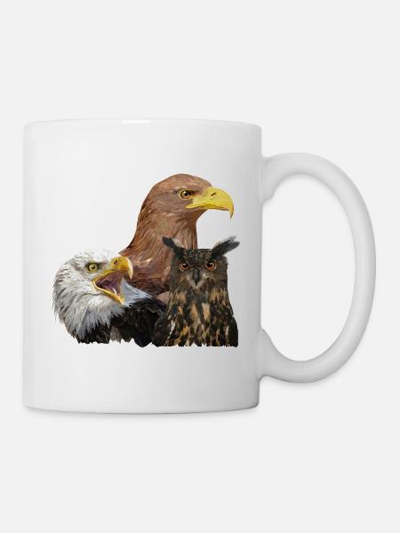 Eule und Pygmäen - Tasse - Weiß