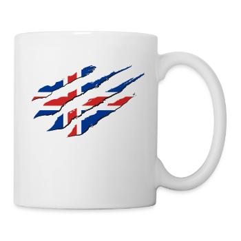 Islande Drapeau Rayures Pavillon islandais Patrie - Mug blanc - blanc - Droite