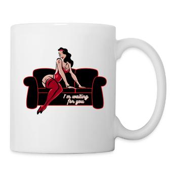 Sexy Girl t’attend - Mug blanc - blanc - Droite