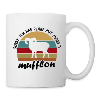 Pläne mit Mufflon Geschenk Jäger Jagd Spruch Tier - Tasse - Weiß - Rechts