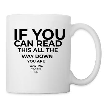 Chemise drôle - Mug blanc - blanc - Droite