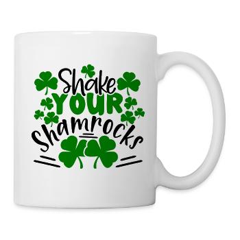 Schütteln Sie Ihre Kleeblätter Kleeblatt Geschenke - Tasse - Weiß - Rechts