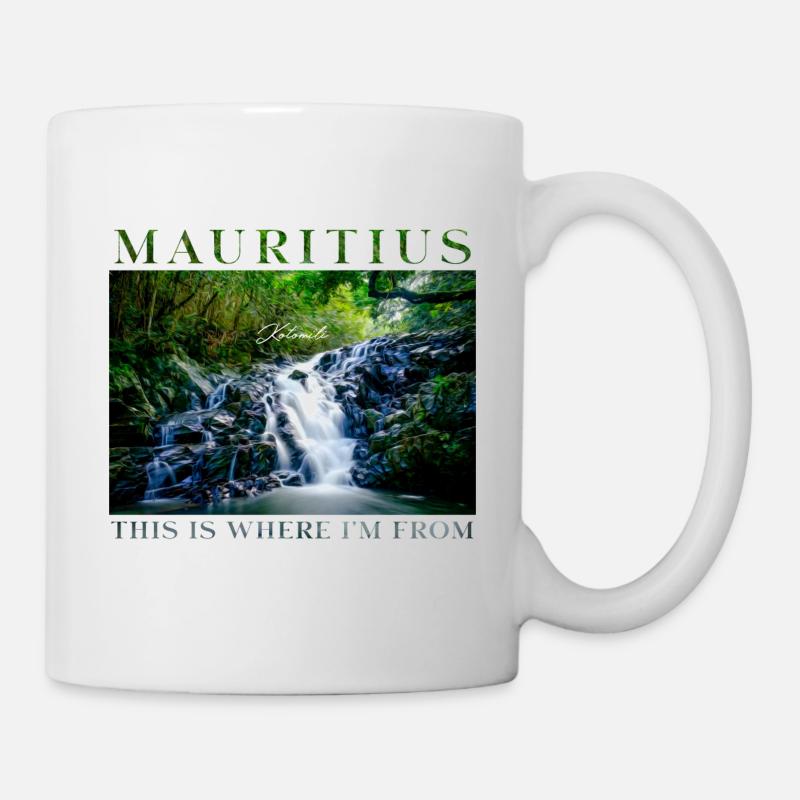Mauritius This is where I'm from Forest waterfall - Mug blanc - blanc
