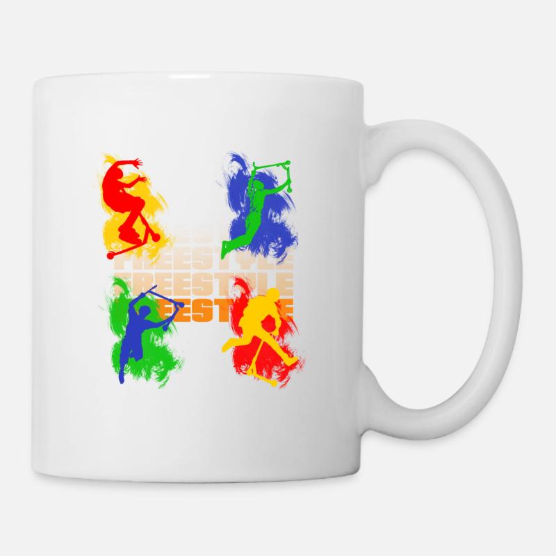 trottinette freestyle - Mug blanc - blanc