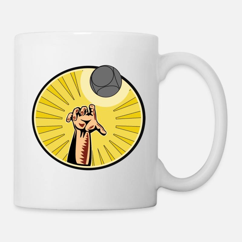 Boule hand avec boule boule - Mug blanc - blanc