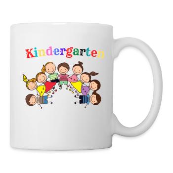 Kindergarten Kind Kita Kindergartenkind Geschenk - Tasse - Weiß - Rechts