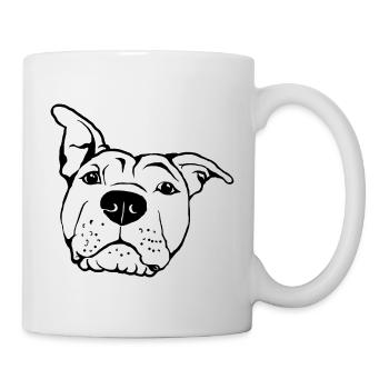 American Staffordshire Terrier - Mug blanc - blanc - Droite