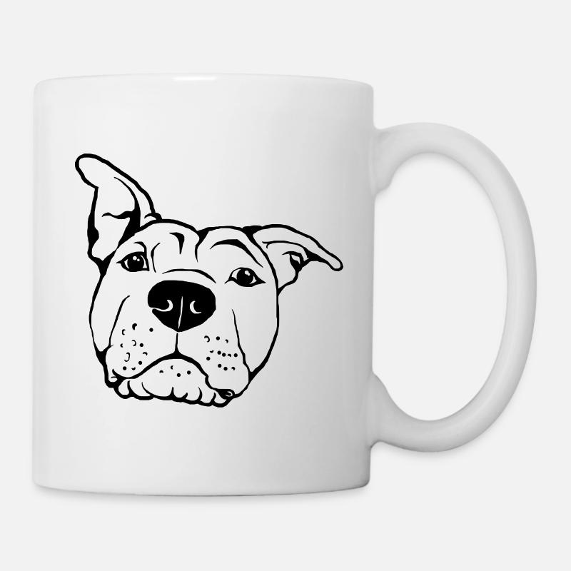 American Staffordshire Terrier - Tasse - Weiß