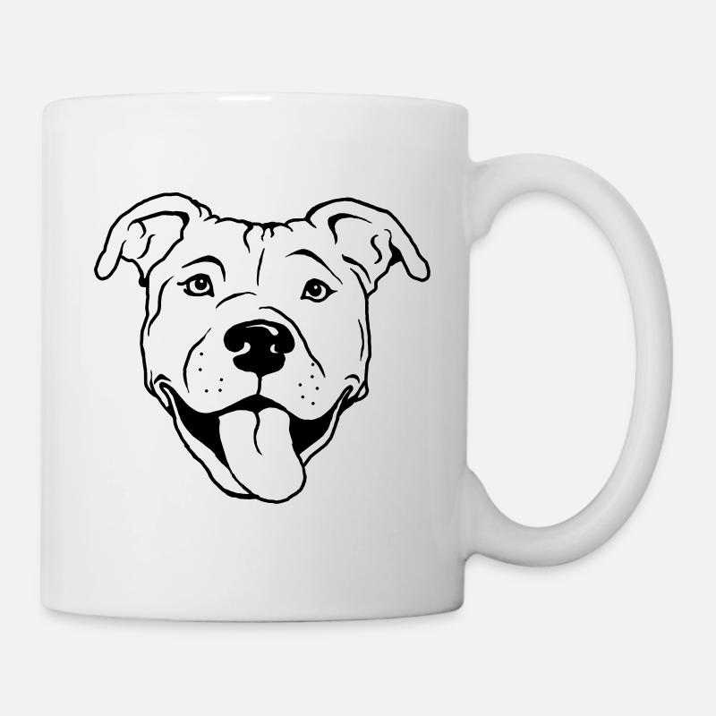 American Staffordshire Terrier - Mug blanc - blanc
