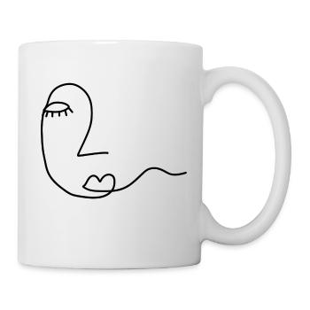 Woman Face abstract - Mug - white - Right