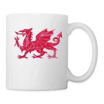 Wales Dragon Flag - Mug - white - Right
