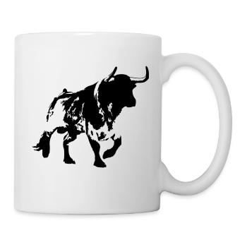 Stier Sternzeichen Geschenk - Tasse - Weiß - Rechts