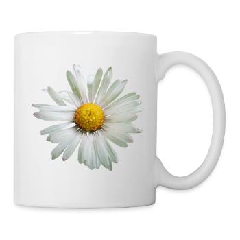 Margeriten Blume, Blüte, Gänseblümchen, floral - Tasse - Weiß - Rechts