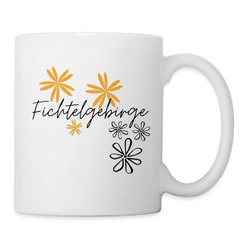 Fichtelgebirge Blumen - Tasse - Weiß - Rechts