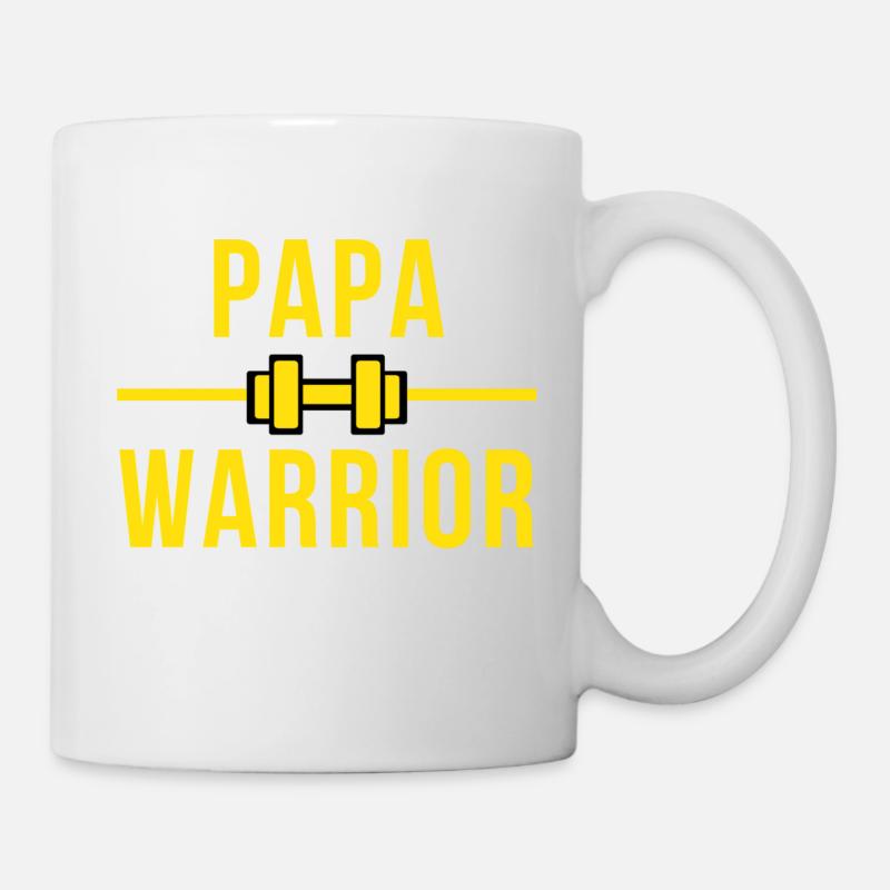 papa warrior - Mug blanc - blanc