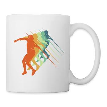 Retro Javelin Throw, Track & Field Athletic Sport - Mug - white - Right