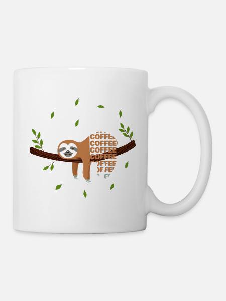Paresseux de café / Pour paresseux - Mug blanc - blanc