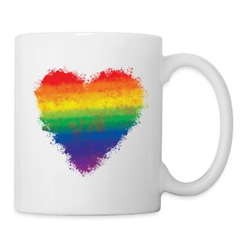 Pride Rainbow, LGBTQ, Cadeau de la Gay Pride lesbienne lgbt - Mug blanc - blanc - Droite