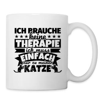 Katze Katzenliebhaber lustig Katzenmama - Tasse - Weiß - Rechts