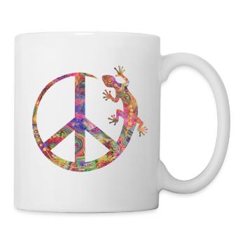Symbole - Loving Peace Gecko Ornaments 1 - Mug blanc - blanc - Droite