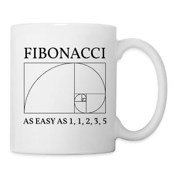 Fibonacci as easy as cadeau de l’enseignement des maths - Mug blanc - blanc - Droite