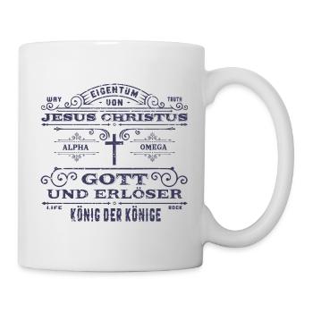 Jesus Christus Shirt für Damen und Herren Christ - Tasse - Weiß - Rechts