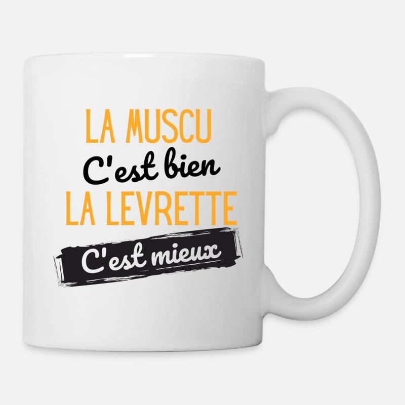 La muscu c'est bien la levrette c'est mieux - Mug blanc - blanc