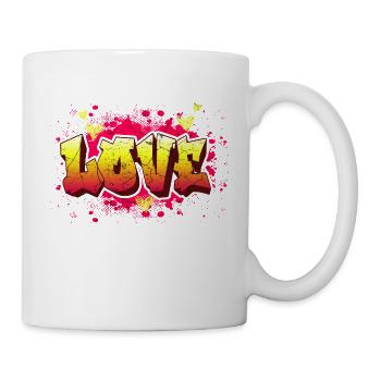 Chers graffitis - Mug blanc - blanc - Droite