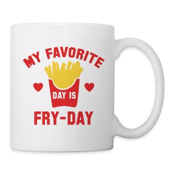 Mon jour préféré est fry-day - Mug blanc - blanc - Droite