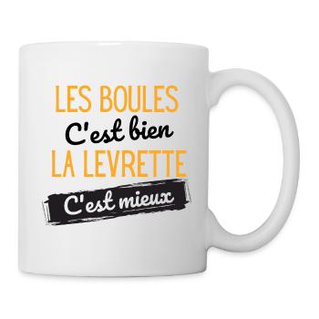 Les boules c'est bien la levrette c'est mieux - Mug blanc - blanc - Droite