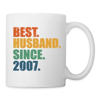 Meilleur mari depuis 2007, cadeau d’anniversaire de 16 ans - Mug blanc - blanc - Droite