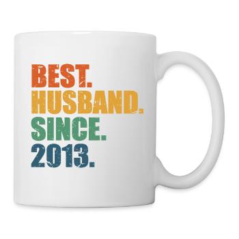 Meilleur mari depuis 2013, cadeau anniversaire de 10 ans - Mug blanc - blanc - Droite