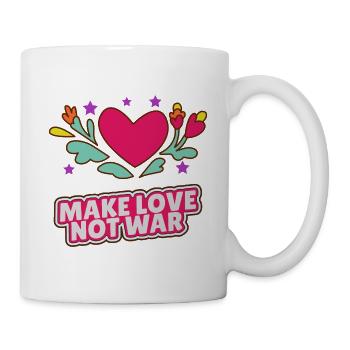 Ne fais pas la guerre à l’amour - Mug blanc - blanc - Droite
