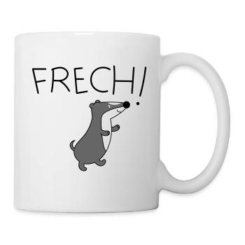 Dachs frech - Tasse - Weiß - Rechts