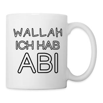 wallah ich hab abi Spruch Abitur lustig - Tasse - Weiß - Rechts