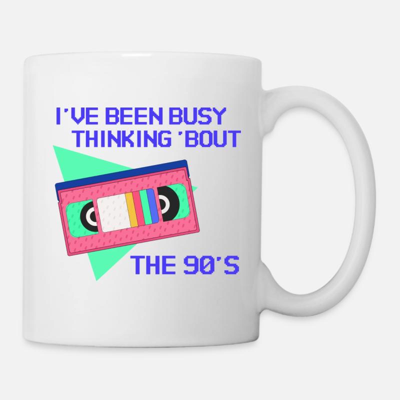 J’ai été occupé à penser 'Bout... Les années 90 - Mug blanc - blanc