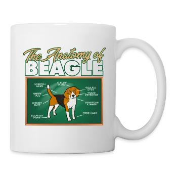 Anatomy Of A Beagle I Funny Beagle - Mug - white - Right