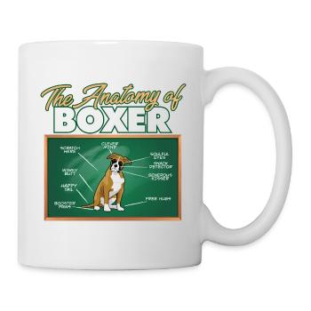 Anatomy Of A Boxer I Funny Boxer - Mug - white - Right