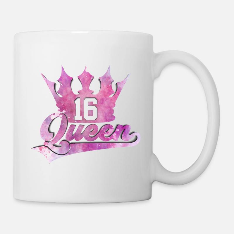 16. GEBURTSTAG MÄDCHEN QUEEN 16 PRINZESSIN - Tasse - Weiß
