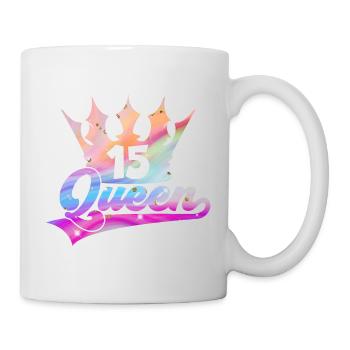 15ÈME ANNIVERSAIRE FILLE REINE PRINCESSE - Mug blanc - blanc - Droite