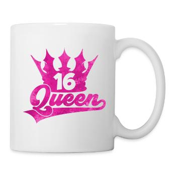 REINE 16ÈME ANNIVERSAIRE SWEET 16 FILLES - Mug blanc - blanc - Droite