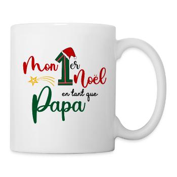 1er noel papa - Cadeau premier Noël de papa - Mug blanc - blanc - Droite