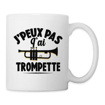 Je Peux Pas J'ai Trompette Instrument À Vent - Mug blanc - blanc - Droite