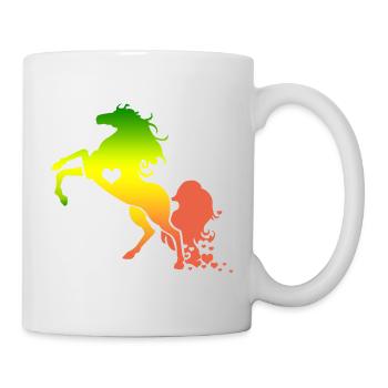 Pferd Pferd - Tasse - Weiß - Rechts