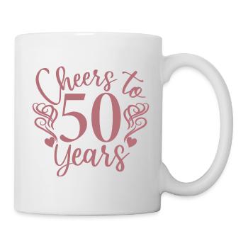 Vive 50 ans - Cadeau d’anniversaire ou d’anniversaire - Mug blanc - blanc - Droite
