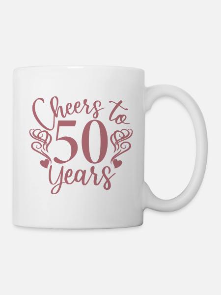 Vive 50 ans - Cadeau d’anniversaire ou d’anniversaire - Mug blanc - blanc